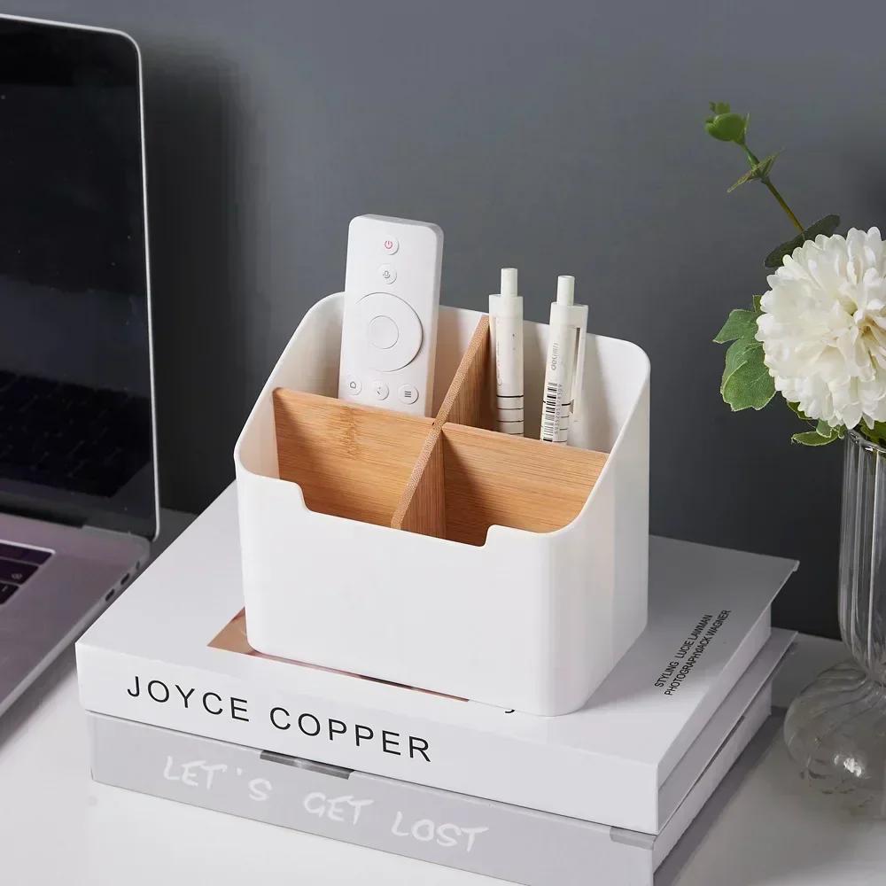 Remote Control Organizer TV Remote For Table Multipurpose Desktop Storage Box Bedroom Living Room Organizer