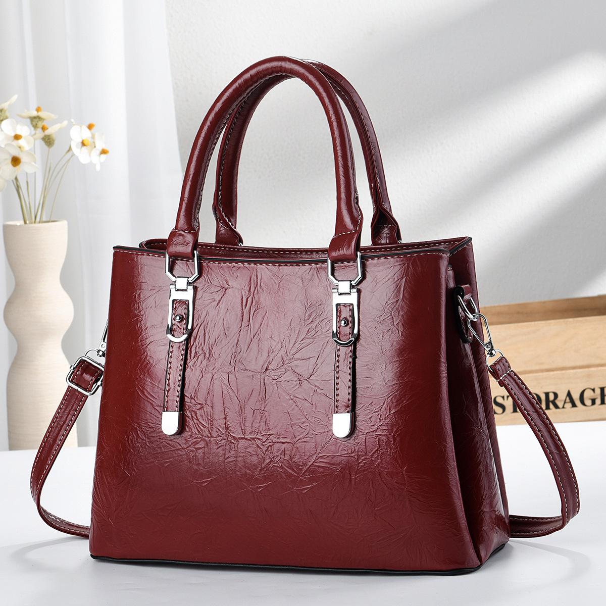 

Large Capacity Pu Leather Women s Handbag Fashionable High Quality Leather Womens Shoulder Crossbody Bag Commuting Handbags 30x12x23cm