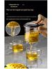Elegant Heat-Resistant Glass Tea Infuser Pot with One-Button Filtering - Customizable with Logo Option.