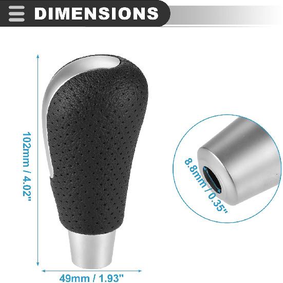 Motoforti Gear Shift Knob, Gear Shift Boot, for Mazda MX-5 Miata 2006-2015, ABS, Black