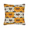 Pillow Case Halloween Pumpkin Striped Geometric Seamless Pattern Comfy  Pillow Cover For Sofa Car Home Decor Funny Pillowcases