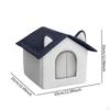 Cat House for Outdoor Cats Cave Bed Enclosed Weatherproof Waterproof Winter Warm Windproof
