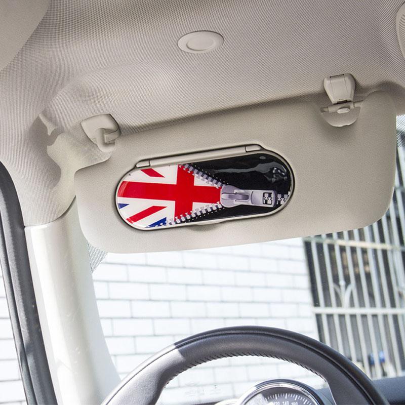 

Автомобильные эпоксидные наклейки, солнцезащитный козырек, зеркало для макияжа, наклейки на заднюю панель, украшения для Mini Cooper F55 F56, декоративные внутренние украшения zipper red jack