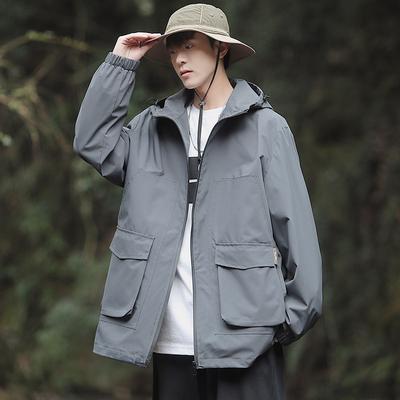 Spring New Trendy Brand Loose Tooling Outdoor Teen Ruffian Handsome Jacket Men