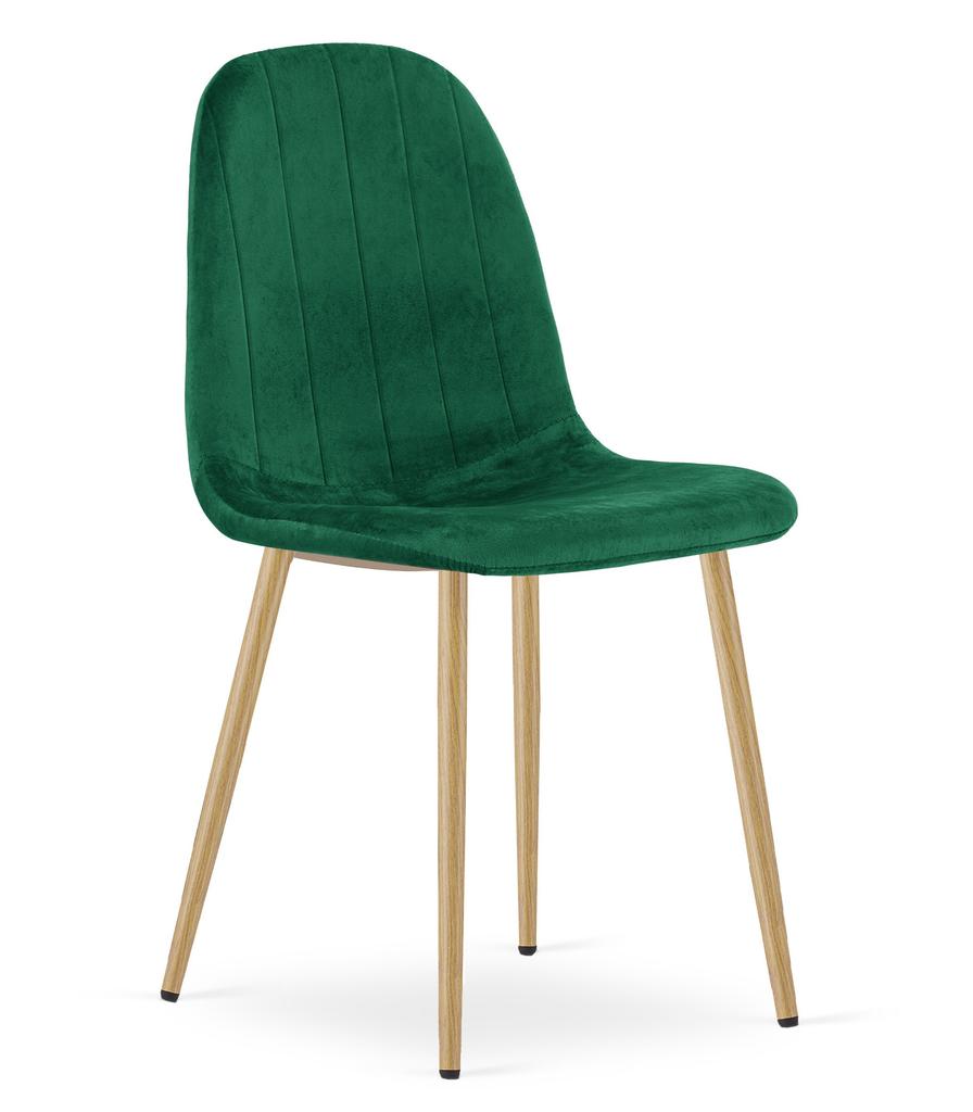 PADVA Chair - Green Velvet / Oak Legs X 1