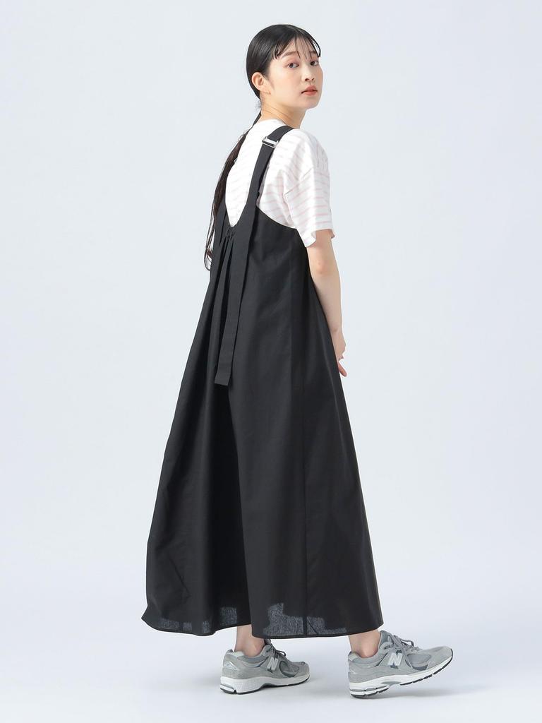 Beams Heart Kang Long Dress One Size Women's O/D OP25S, Black,