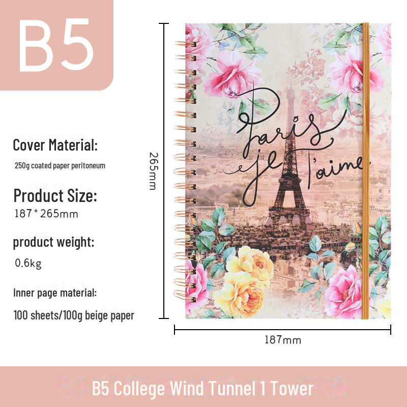 

Блокнот для студенческой масляной живописи A5I высокой ценности: B5 Боковой флип с горизонтальными линиями и чистыми страницами