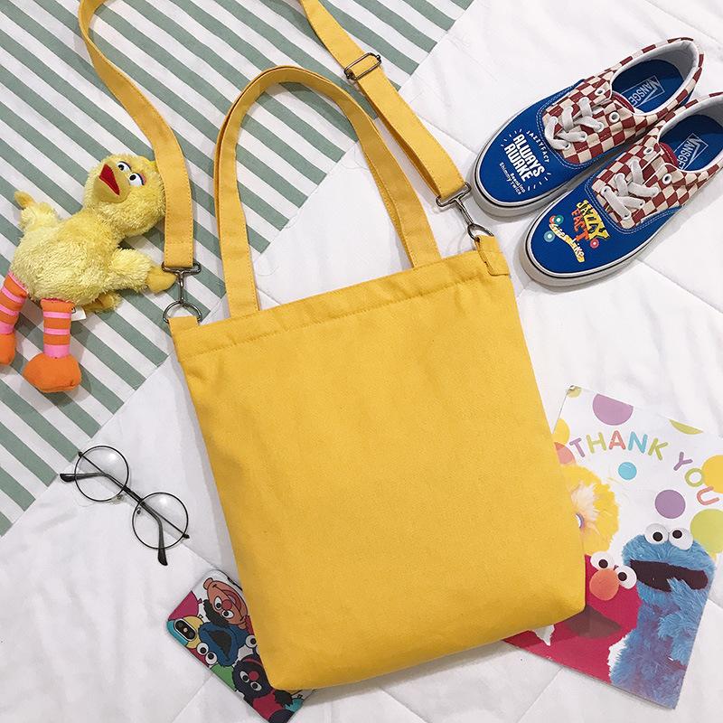 New canvas bag student shoulder bag college style shopping bag canvas bag women's shoulder bag