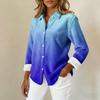Women's Shirt Blouse Print Button Long Sleeve Casual Basic Shirt Collar Regular Top