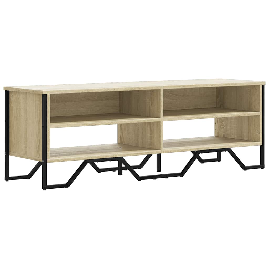 TV Stand in Sonoma Oak Finish 122 x 34 x 41 cm Particleboard