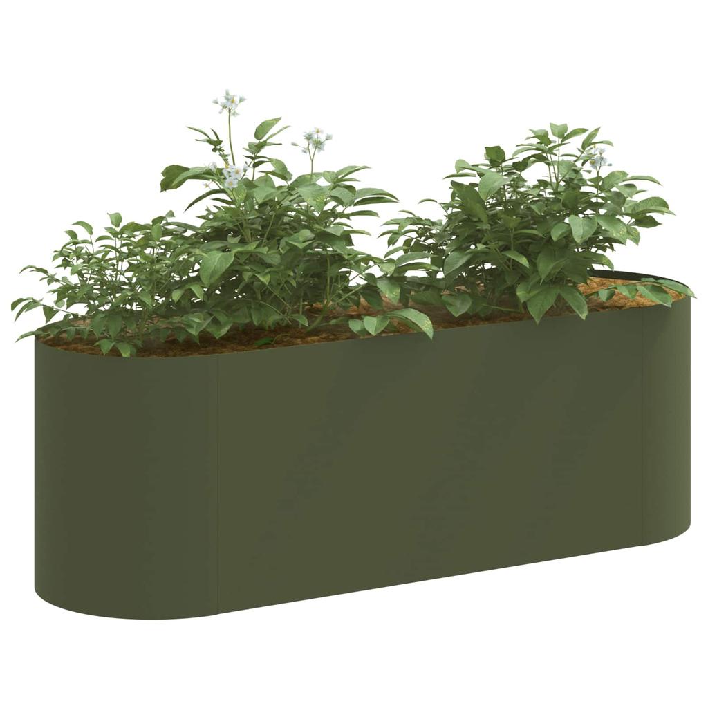 Raised Garden Bed Olive Green 120 X 40 X 40 Cm