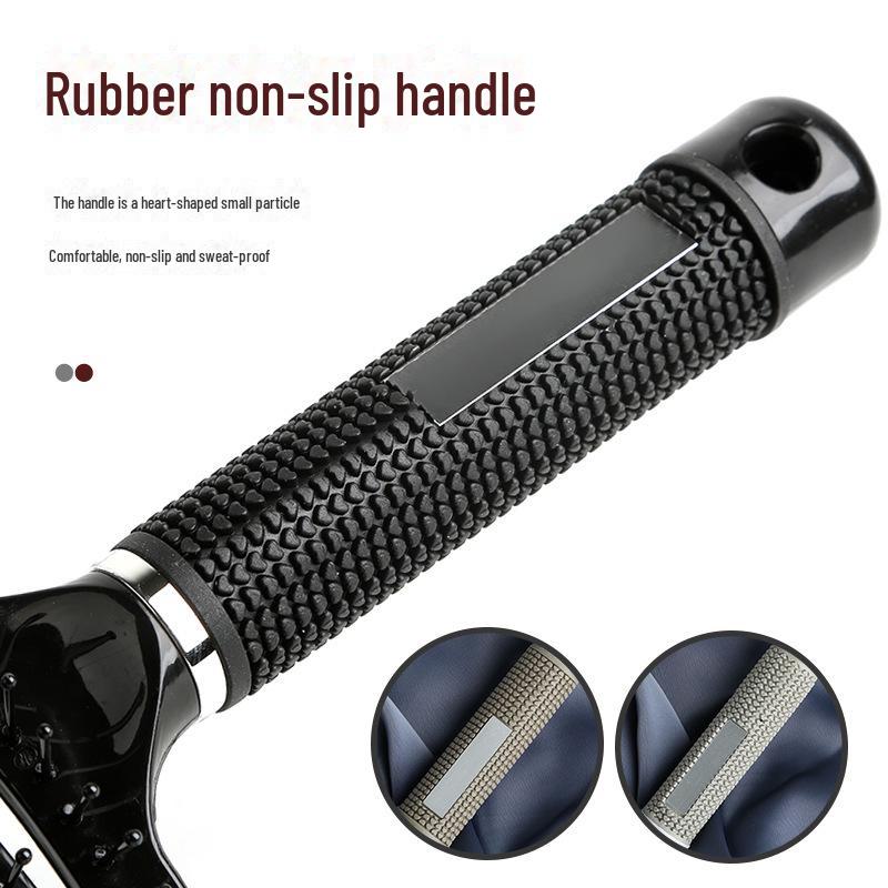 Großer, antistatischer, gebogener Haarkamm mit Schweineborsten zum Stylen und Massieren von lockigem Haar