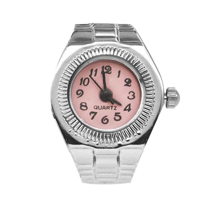 Montre Bague Rétro Terreuse Disco Quartz - Unisexe Adorable Design Diamants Entiers