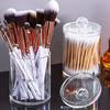 3pcs Clear Plastic Swab Dispenser and Qtip Holder for Bathroom - Storage Canister for Bath Salts, Rounds and More