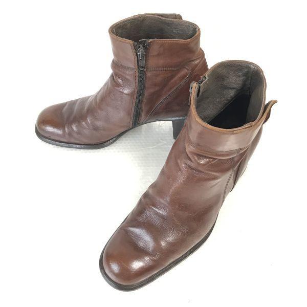 

Франко Мартини Кожаные Полусапожки Ручной Работы 23-24 Коричневые Обувь из Натуральной Кожи