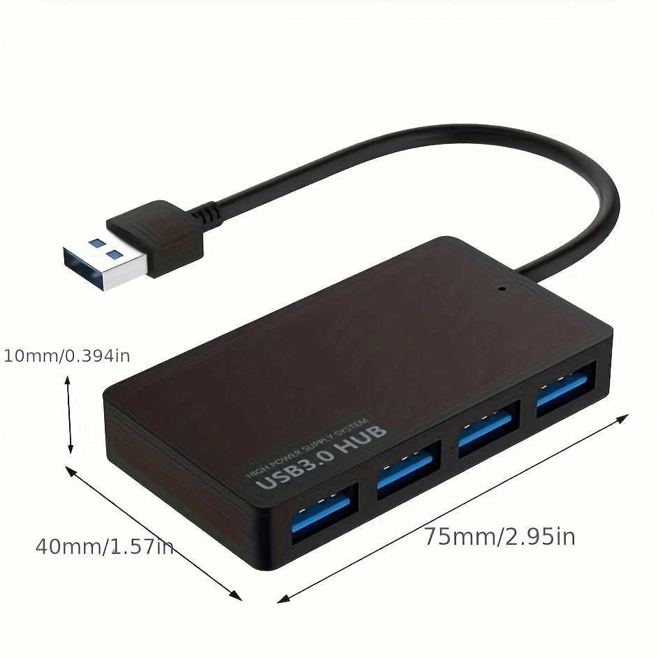 Ultra-Thin 4-Port USB 3.0 Hub Splitter - Expand Your Computer Connectivity