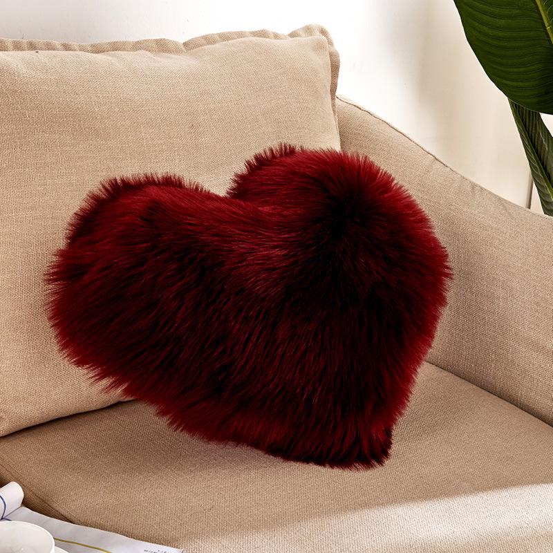 Heart-Shaped Washable Back Pillow and Sofa Cushion Cover (No Insert)
