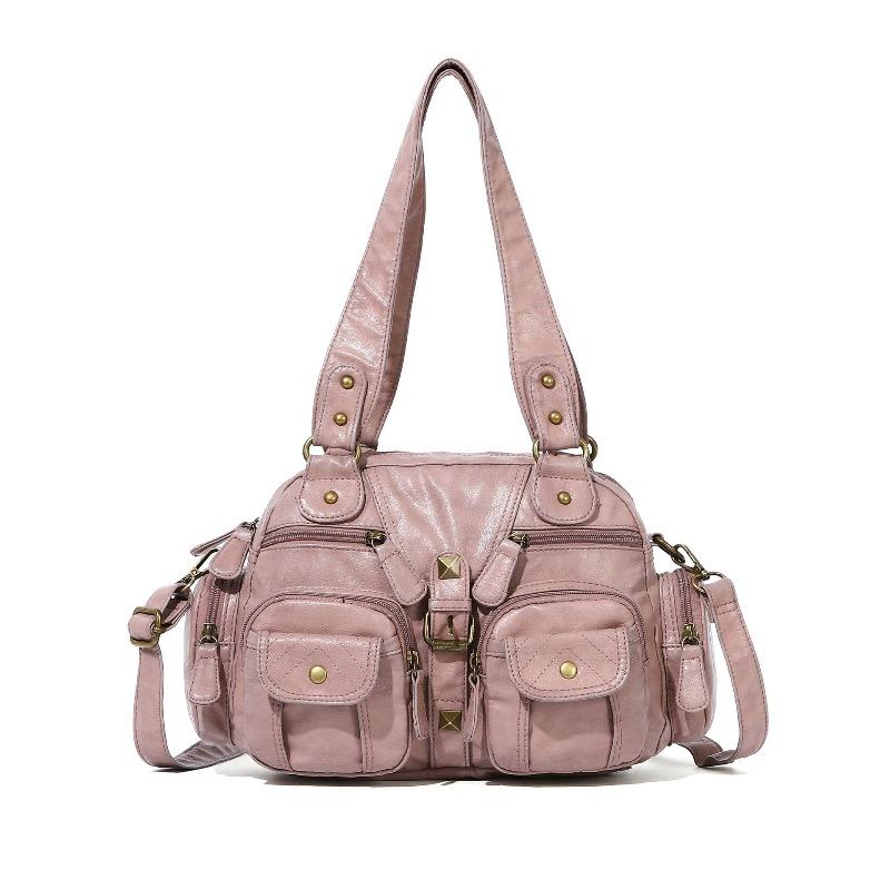 Nuova borsa a mano da donna Yk lavata, borsa a tracolla versatile per il pendolarismo, borsa a tracolla morbida in pelle