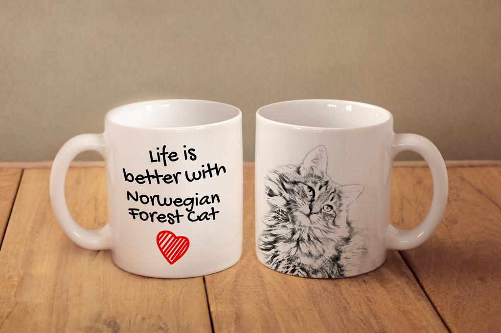 Norwegian Forest - Cup with a Cat, Cup with a Photo, Personalized Gift from the Art-Dog Brand