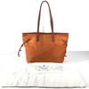 PRADA BR4001 triangle logo plate Tote Bag Shoulder Bag Leather / Nylon Orange