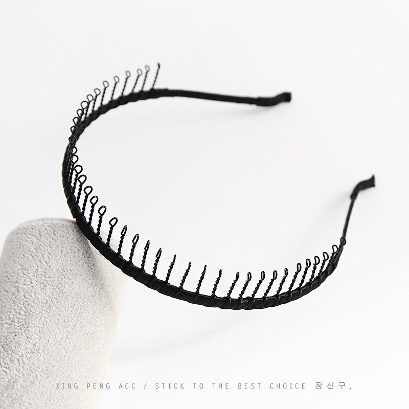 Korean Long-toothed Non-slip Headband with Comb Headdress Simple Headband with Teeth Hairpin Makeup Face Wash Headband