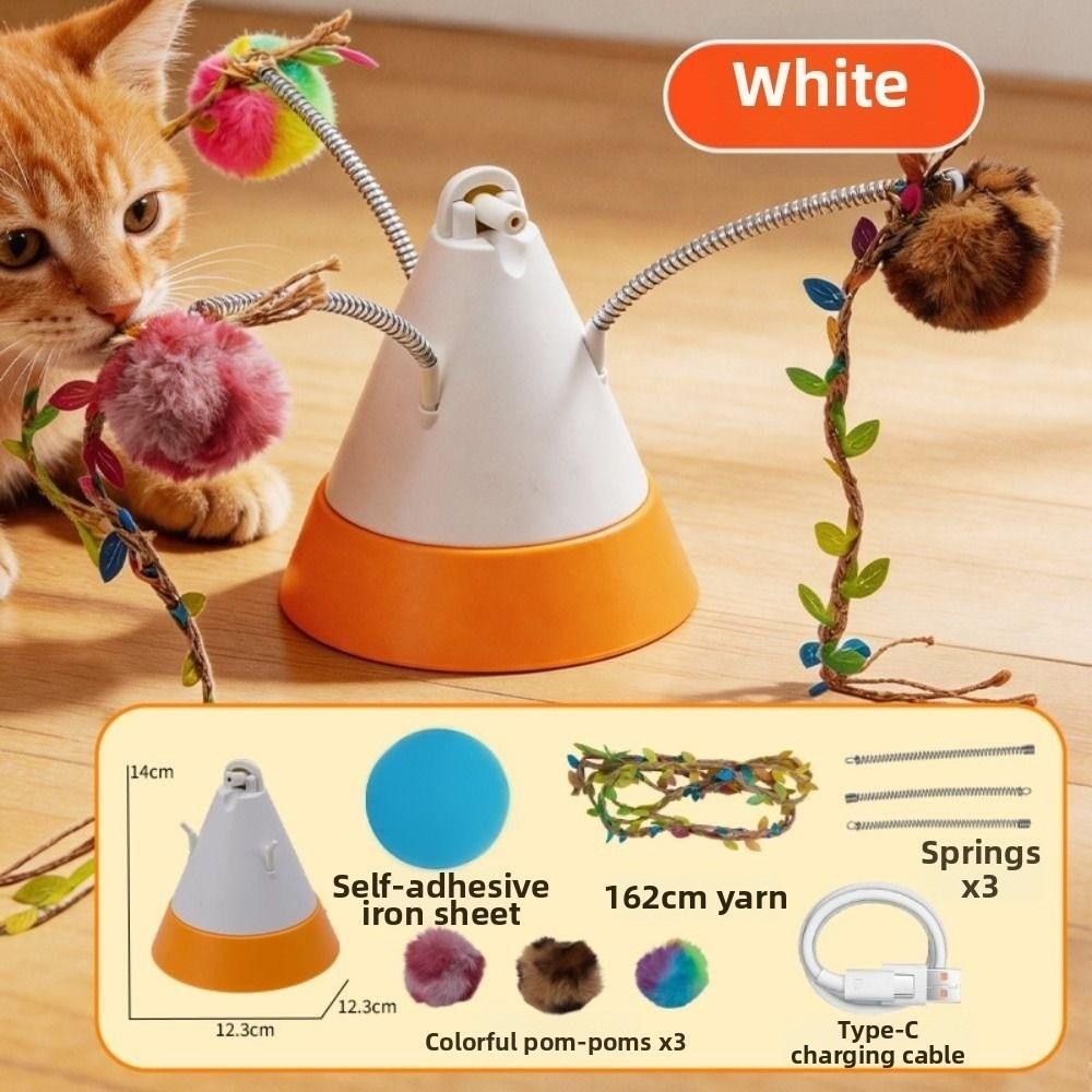 Rechargeable Automatic Rotation Pet Toy Creative Wall-Mounted Cat Toy Indoor Play