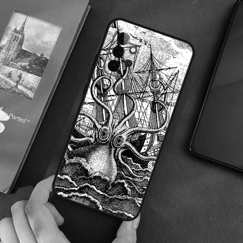 Marine Life Ocean Octopus Case For Samsung Galaxy A54 A12 A22 A32 A52 A72 A52S A14 A70 A51 A71 A33 A53 A73 Cover