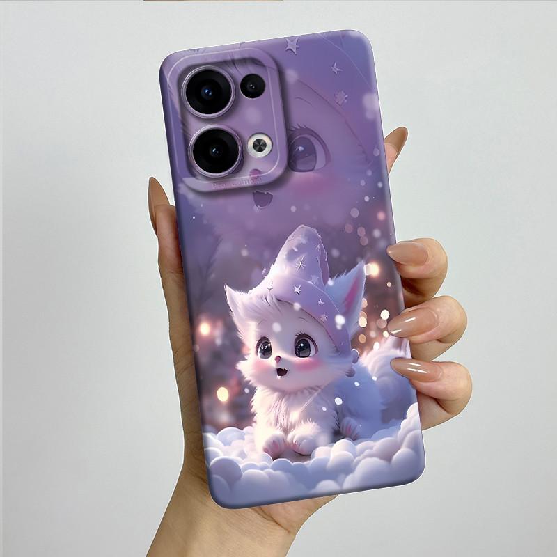 For OPPO Reno 13 CPH2689 Reno13 Phone Case Soft Silicone Funda Sweet Painted Fashion Cartoon Bumper Coque Printed Back Cover