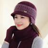 Winter Senior Hat Knitted Casual Warm Wool Hat