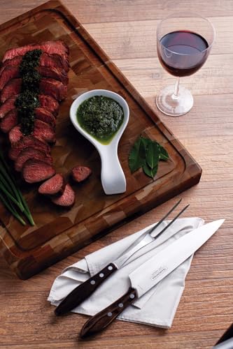 TRAMONTINA Extra Large Wooden End Grain Cutting Board, 50cm X 38cm, CHURRSCO