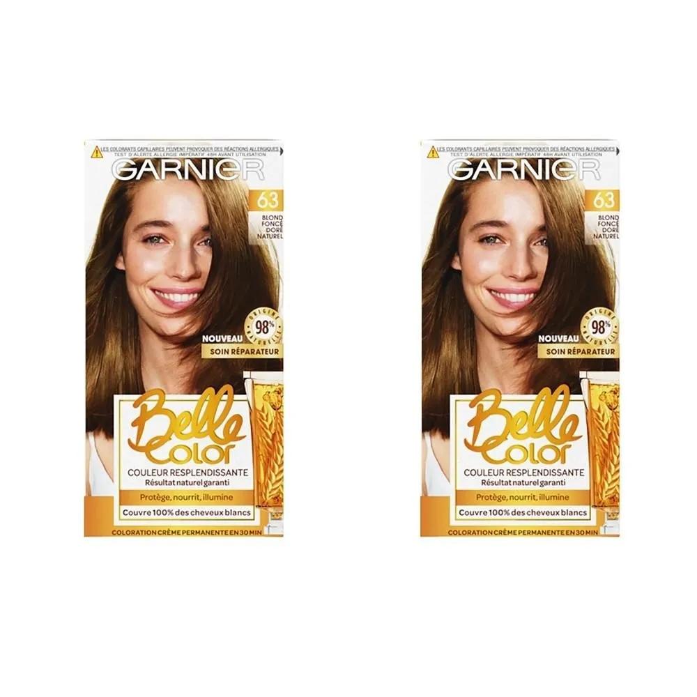 Garnier Belle Краска для волос 2 упаковки 63 Натуральный Золотисто-Темно-Русый Стойкая краска 63 Натуральный Золотисто-Темно-Русый