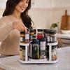 Rotating 2-Tier Rack, Floor Standing Seasoning Bottle Storage Shelf for Kitchen