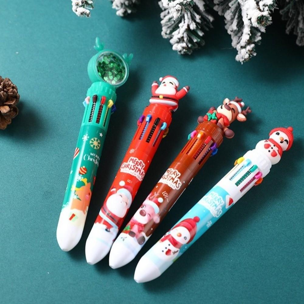 Decorative Keychain Holiday Gift Set 3-in-1 Festive Stationery Kit Notebook Pen Set  Xmas Gift