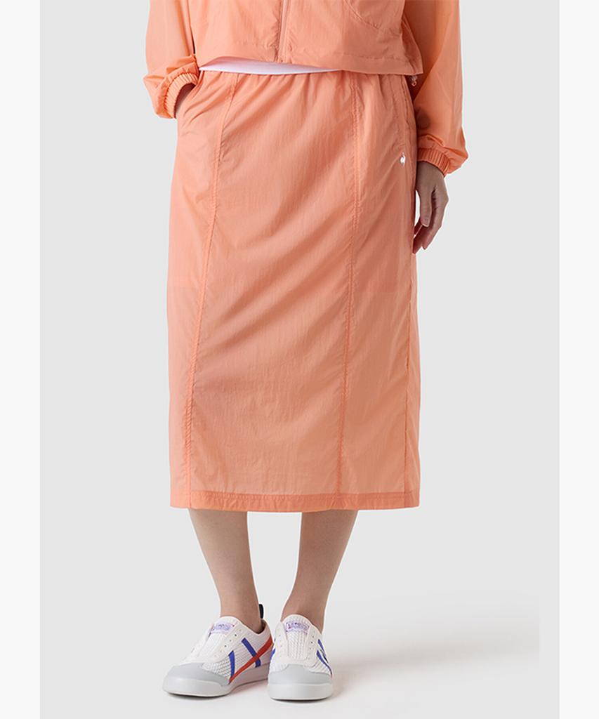 LECOQ Lightweight Woven Midi Skirt - Orange (Qq222Osk41)