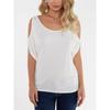 Off-the-Shoulder Summer Fashion Solid Color Slim Fit T-shirt Top