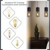 Lampe à suspension - NETTLIFE - E27 3 ampoules - Noir - Métal et verre - Diam. 50 cm