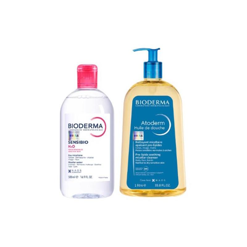 Bioderma Aromatherapy + Moisturizing Shower Oil Body Care Set