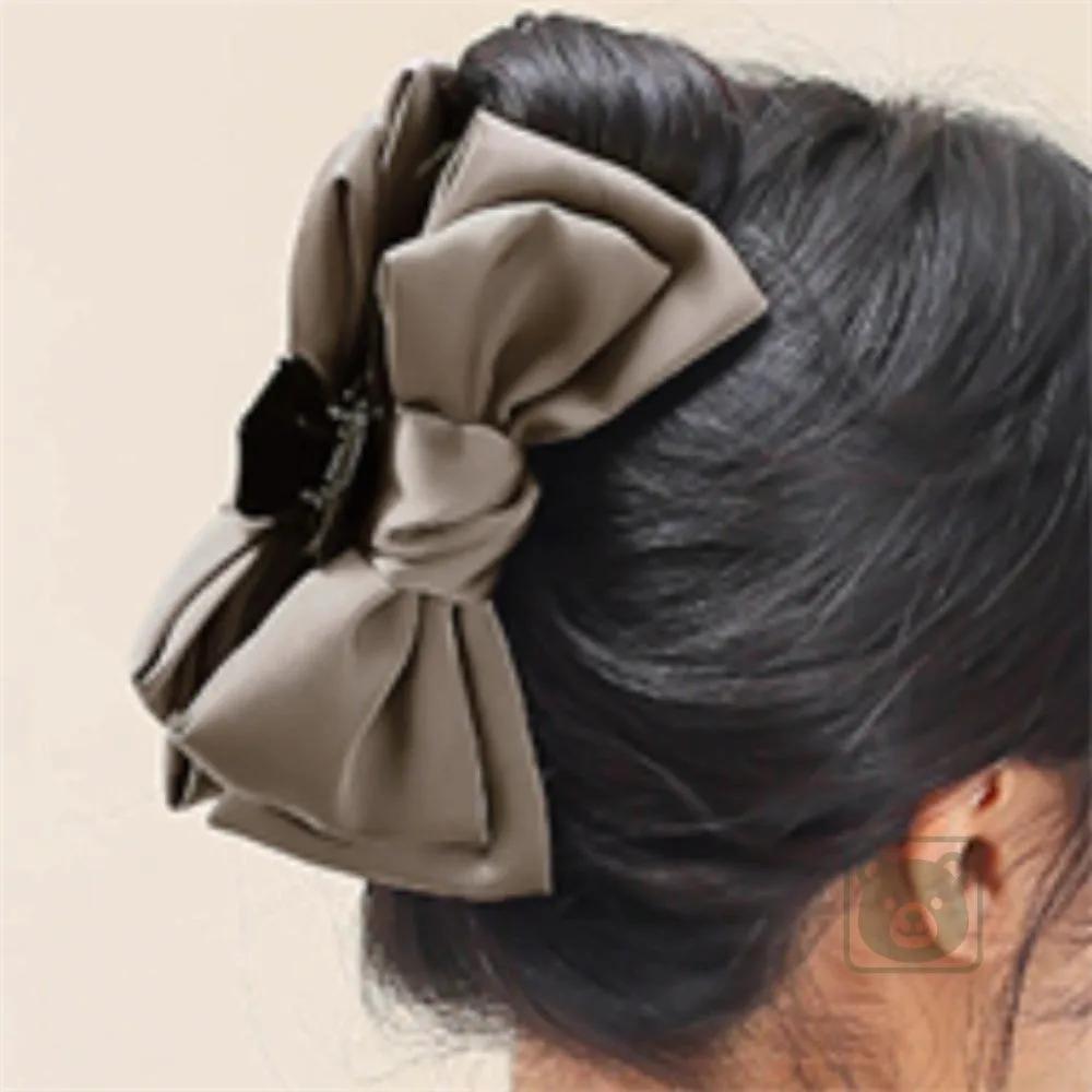 Bares Cocoa Large Ribbon Claw Clip Hair Accessory Hair Clip Updo Clip