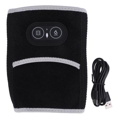Elbow Heating Pad Wrap 3 Heating Levels Adjustable Hook Loop Fastener Vibration Heated Arm Brace Black