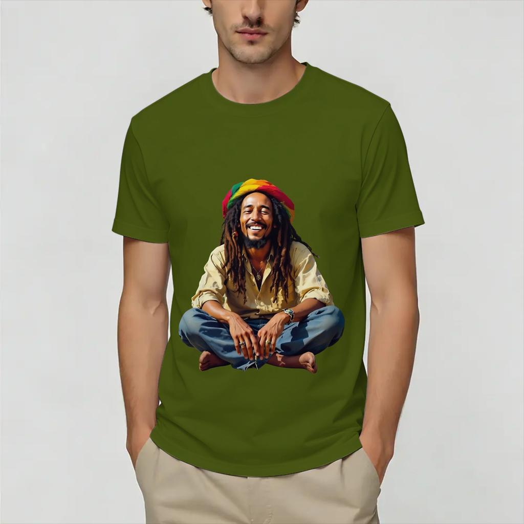 Bob Marleys T Shirt For Unisex Pure Cotton Amazing Tshirts Crew Neck Tees Short Sleeve Clothing Plus Size