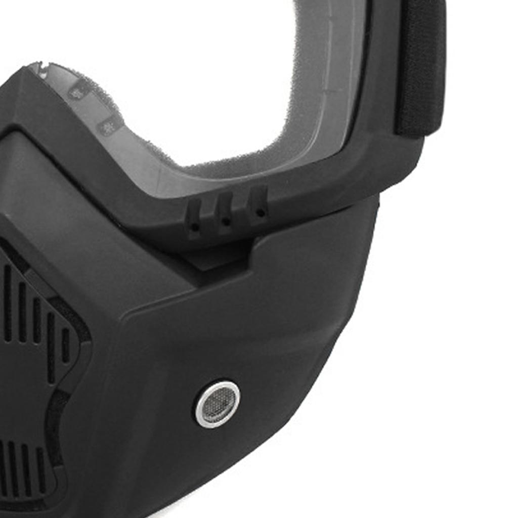 Motorcycle Goggle Helmet with Face Shield Windproof Eye Protection Glasses for Outdoor Riding Transparent Lens