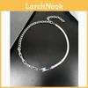 Stainless Steel Geometric Chain Necklace For Men And Women With Polished Finish