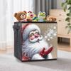 Santa Claus Blowing Snowflakes 5D Diamond Painting Storage Basket Full Round Drill Mosaic Diamond Embroidery Cross Stitch Kits Home Decor Home Decor