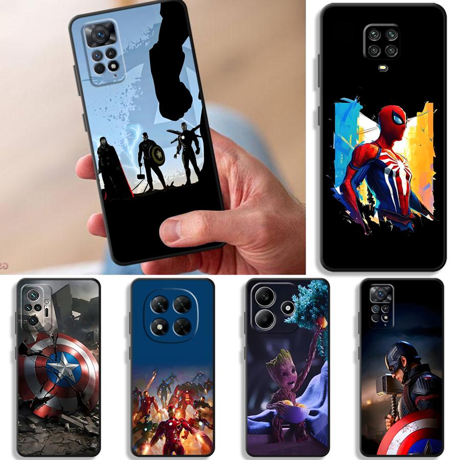 Marvel Innovation Avenger Case for Xiaomi Redmi Note 11s 12s 11 10S 9S 12 Pro 10 7 8 9 13 Pro Plus 14 Funda Phone Cover