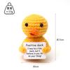Positive Crochet Doll With Affirmation Card Energy Small Pocket Hug Playful Handmade Creative Ornaments Birthday Present Desktop Decoration