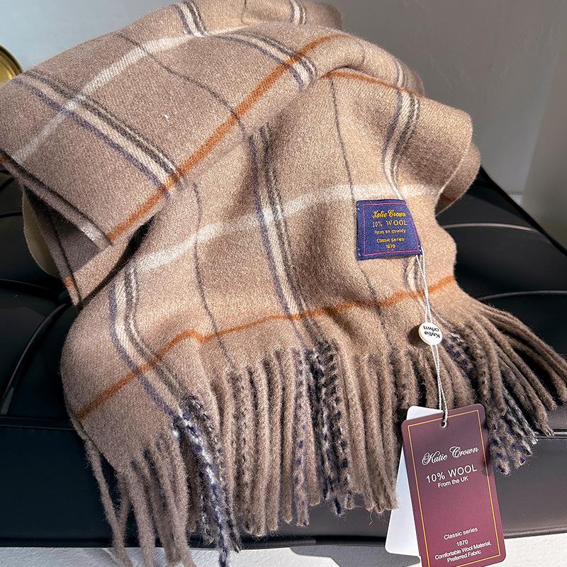 New  Winter Luxury Cashmere Women Plaid Scarf Warm Shawl And Wrap Bandana Pashmina Long Tassel Female Foulard Thick Blanket