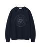 WACKY WILLY Women'S Lily Circle Graphic Sweatshirt Navy