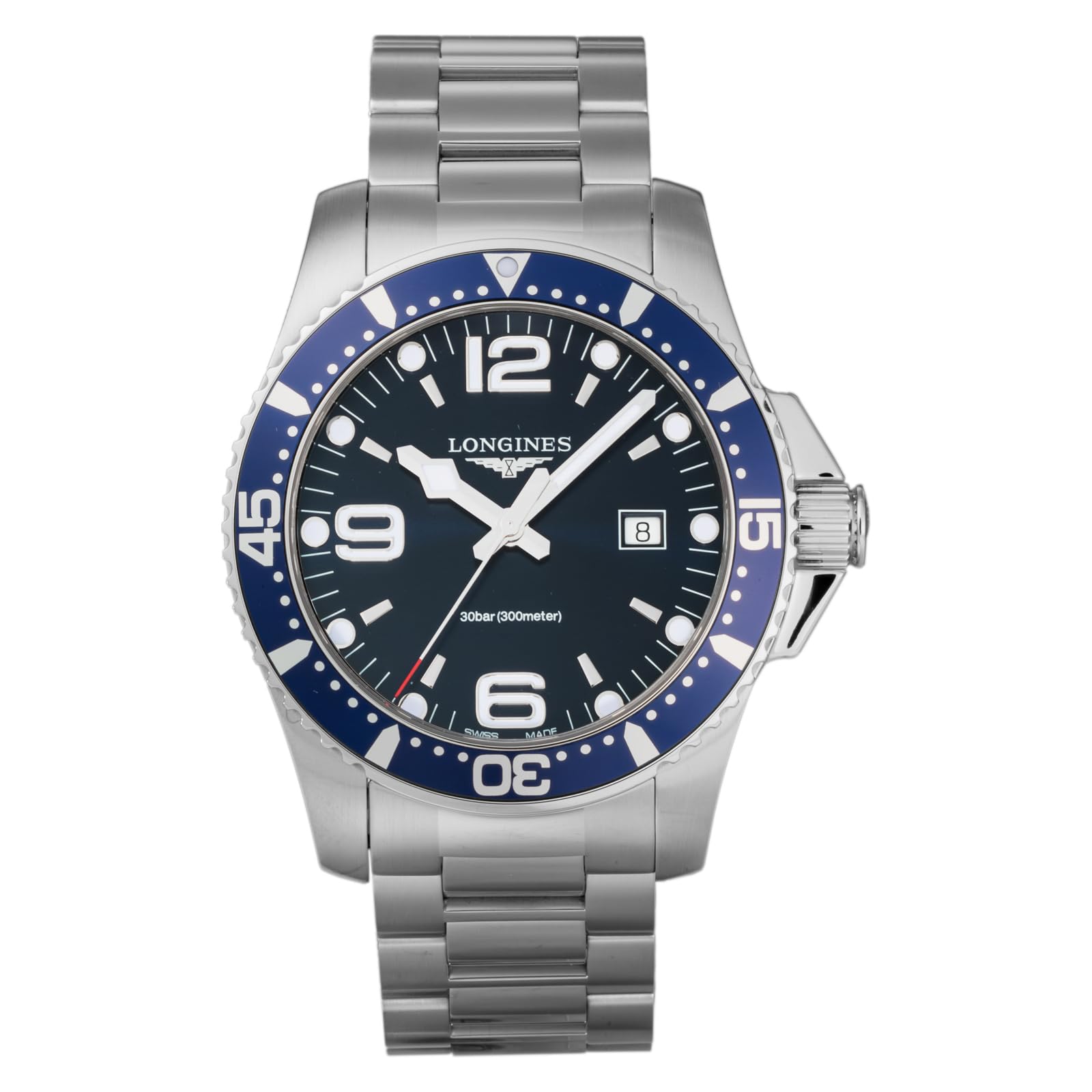 

Повсякденний годинник Hydro Conquest Silver [Longines] L3.840.4.96.6 Чол. [Артикул] синій