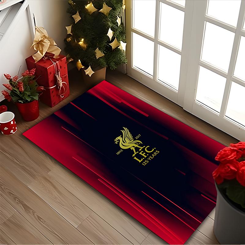 1pc Digital Printed Chair Rug for Home Office Use, Liverpool FC Carpet Appropriate for All Seasons, Soft Area Carpet