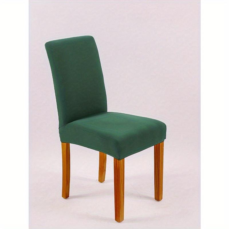 1pc Solid Color Stretchy Dining Chair Slipcover, Minimalist Polyester Dining Chair Cover for Home